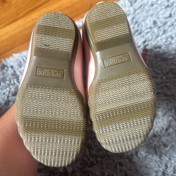 Sperry Girls Saltwater Duck Boot  Rose Glitter 8 - Picture 7 of 8